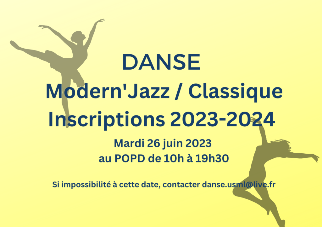 Danse Classique et Modern'Jazz - Inscriptions 2023-2024